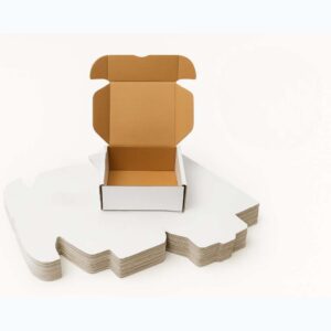 Untitled design (1) 5x5x2 Inch White 3 Ply Corrugated Mailer Box for Shipping & Packaging – E-commerce Packing Box