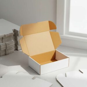 Untitled design (10) 9x6x3 Inch White 3 Ply Corrugated Mailer Box for Shipping & E-commerce Packaging – Strong Packing Box