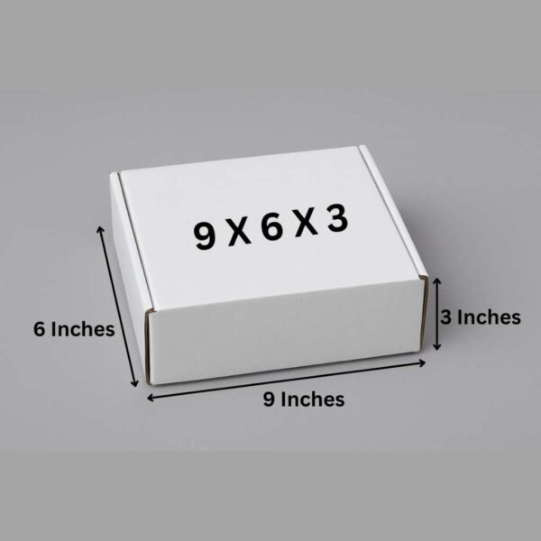 9x6x3 Inch White 3 Ply Corrugated Mailer Box for Shipping & E-commerce Packaging – Strong Packing Box