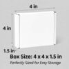 4x4x1.5 Inch White Corrugated Box (3 Ply) – Small Shipping / Ecommerce Packaging Box