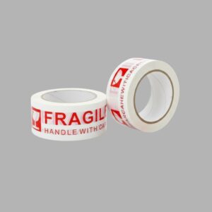 Untitled design (6) 2 Inch FRAGILE Printed Packing Tape – 100 Meter Length (Pack of 2 Rolls) | Handle With Care Carton Sealing Tape
