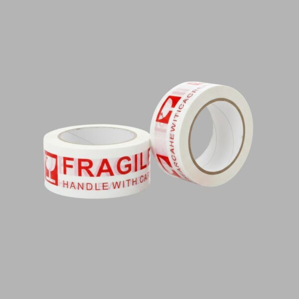Untitled design (6) 2 Inch FRAGILE Printed Packing Tape – 100 Meter Length (Pack of 2 Rolls) | Handle With Care Carton Sealing Tape