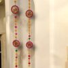 Multicolor Decorative Door Latkan (Pair of 2) with Beads & Golden Bell – Festive Entrance Hanging for Home