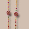 Multicolor Decorative Door Latkan (Pair of 2) with Beads & Golden Bell – Festive Entrance Hanging for Home