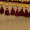 Handcrafted Tassel Door Toran – Red & Yellow Decorative Entrance Hanging for Festive Home Décor