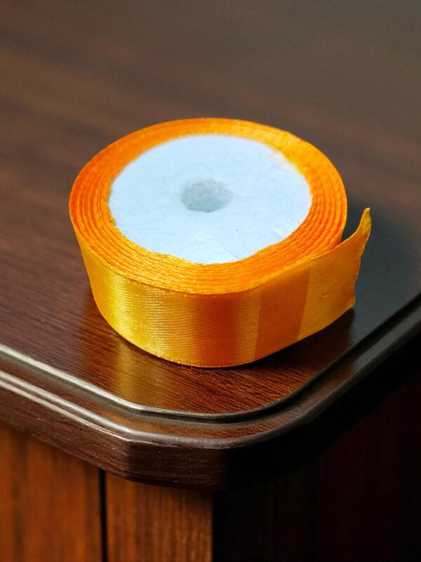 Yellow Satin Ribbon Roll – Pack of 3 (1 Inch Width, 10 Meter Each) | Craft & Decoration Ribbon