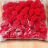 Red Craft Pom Poms – 100 Gram Pack | Soft Pom Poms for DIY Crafts & Decoration